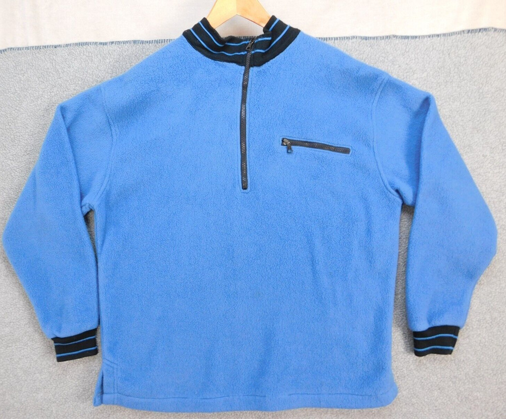 Obermeyer Men's M Blue 1/4 Zip Comfort Polyester Lightweight Jacket